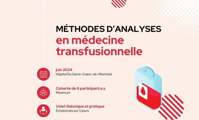 Nouvelle formation de l’OPTMQ : Les méthodes d’analyses en médecine transfusionnelle