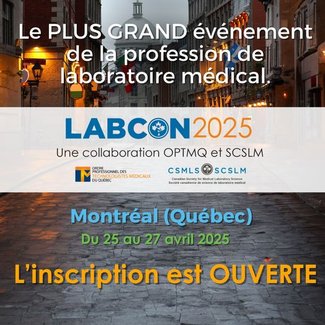 Le PLUS GRAND rassemblement des professionnels de laboratoire médical